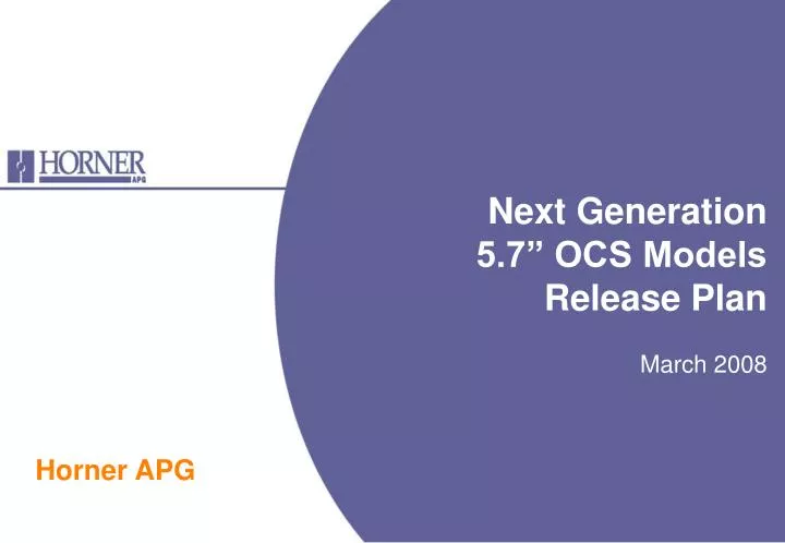 next generation 5 7 ocs models release plan
