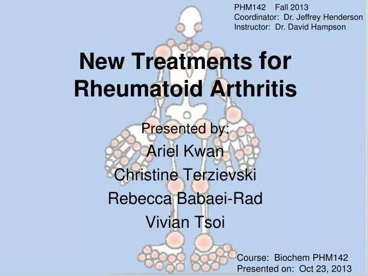 PPT New Treatments for Rheumatoid Arthritis PowerPoint Presentation