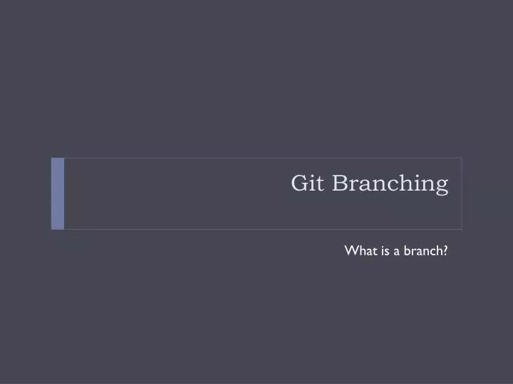 git branching