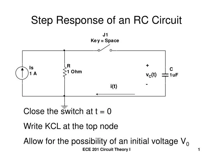 step response of an rc circuit