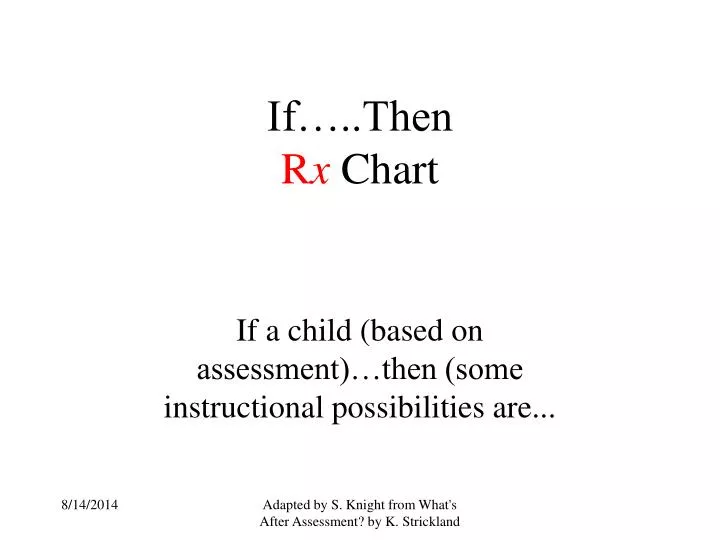 if then r x chart