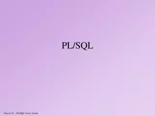 PL/SQL