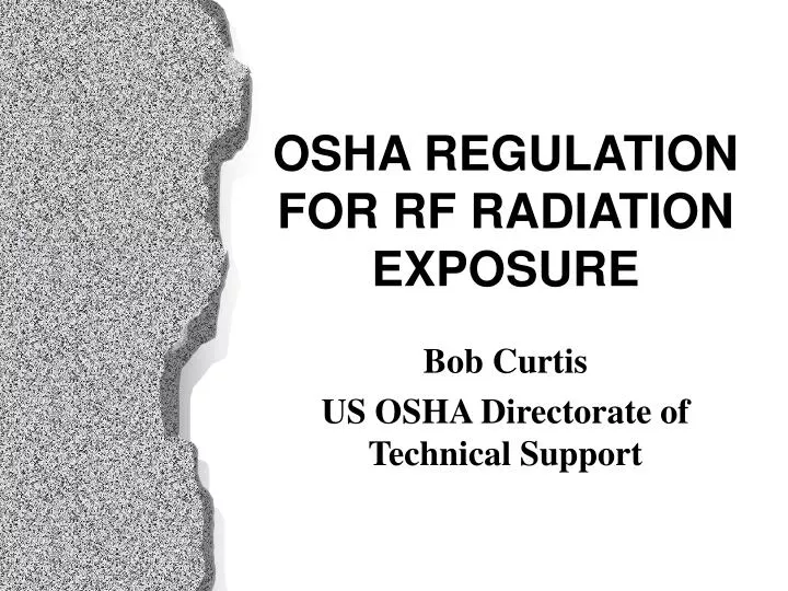 osha regulation for rf radiation exposure
