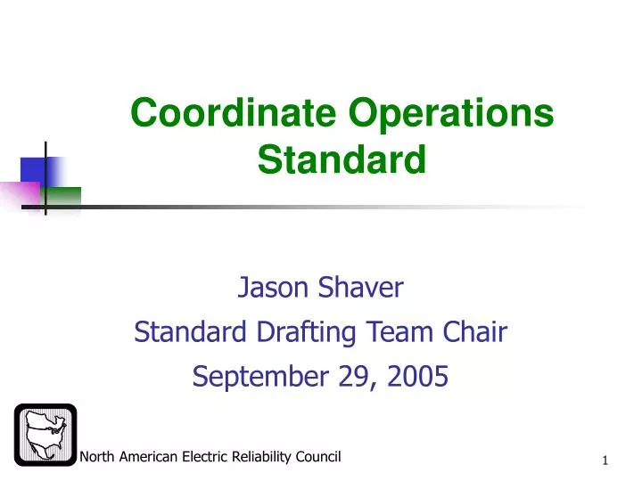 coordinate operations standard