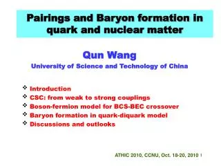 Pairings and Baryon formation in quark and nuclear matter