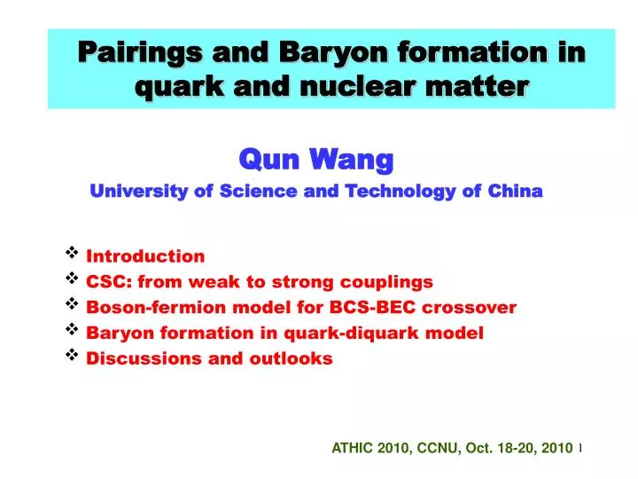pairings and baryon formation in quark and nuclear matter