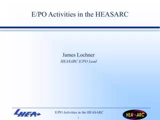 E/PO Activities in the HEASARC
