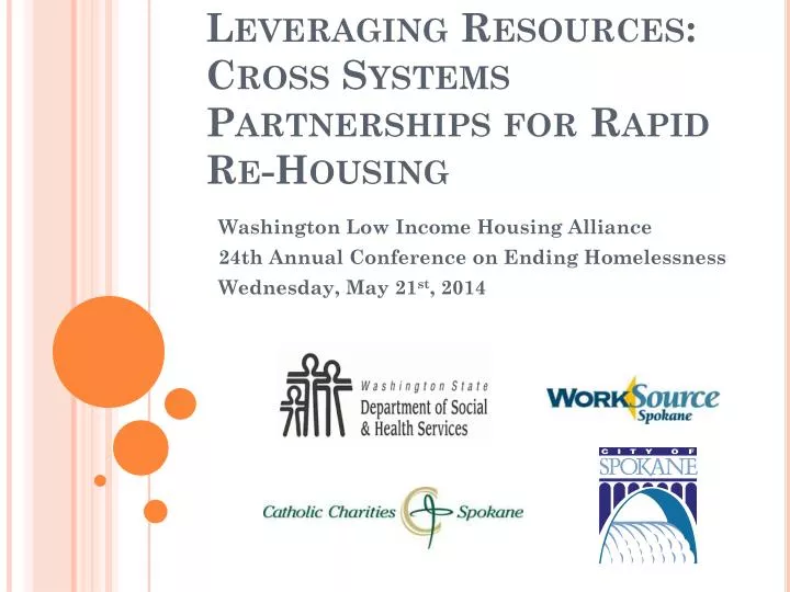 leveraging resources cross systems partnerships for rapid re housing