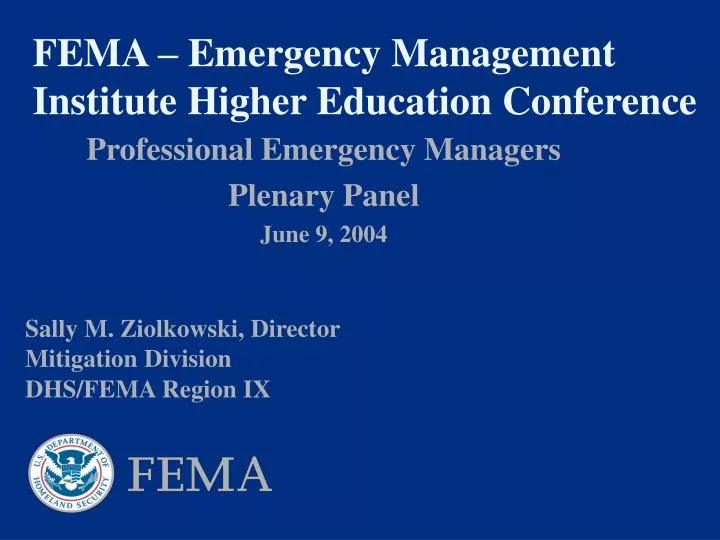 fema emergency management institute higher education conference