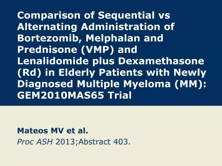 mateos mv et al proc ash 2013 abstract 403