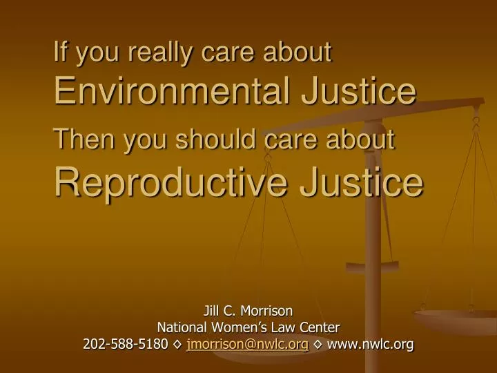 if you really care about environmental justice then you should care about reproductive justice