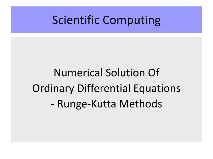 scientific computing