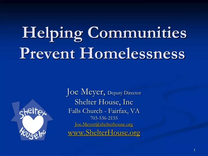 helping communities prevent homelessness