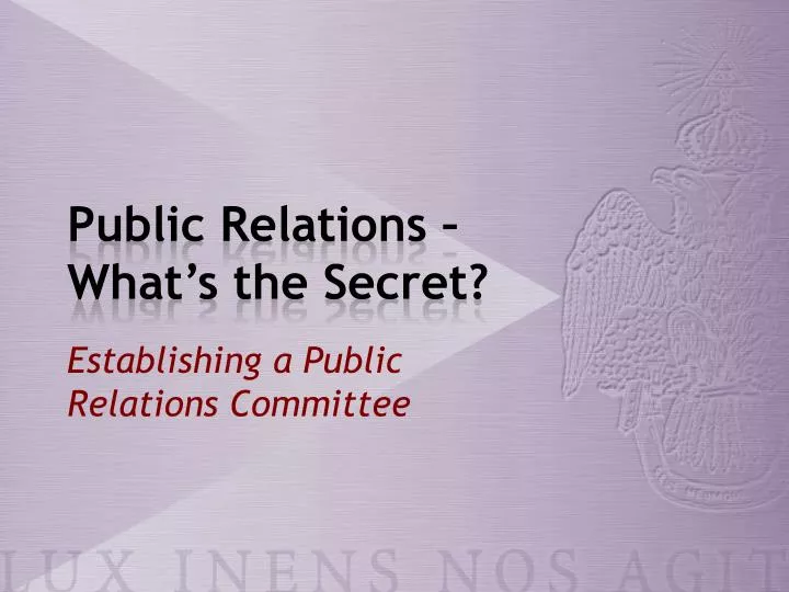 public relations what s the secret