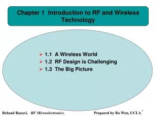 Chapter 1 Introduction to RF and Wireless Technology
