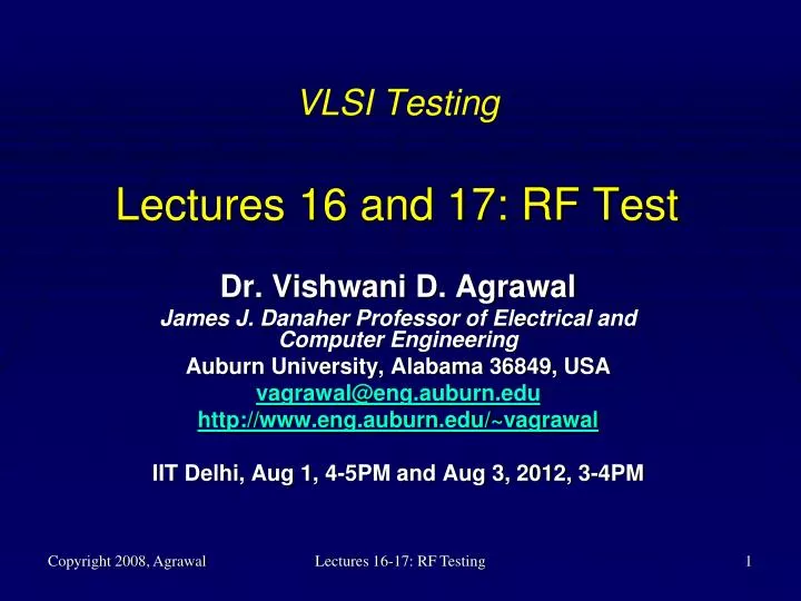 vlsi testing lectures 16 and 17 rf test