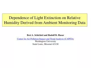 Dependence of Light Extinction on Relative Humidity Derived from Ambient Monitoring Data