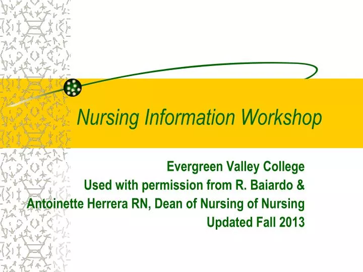 nursing information workshop