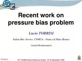 Recent work on pressure bias problem