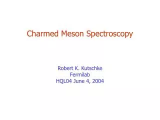 Charmed Meson Spectroscopy