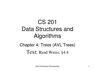 CS 201 Data Structures and Algorithms