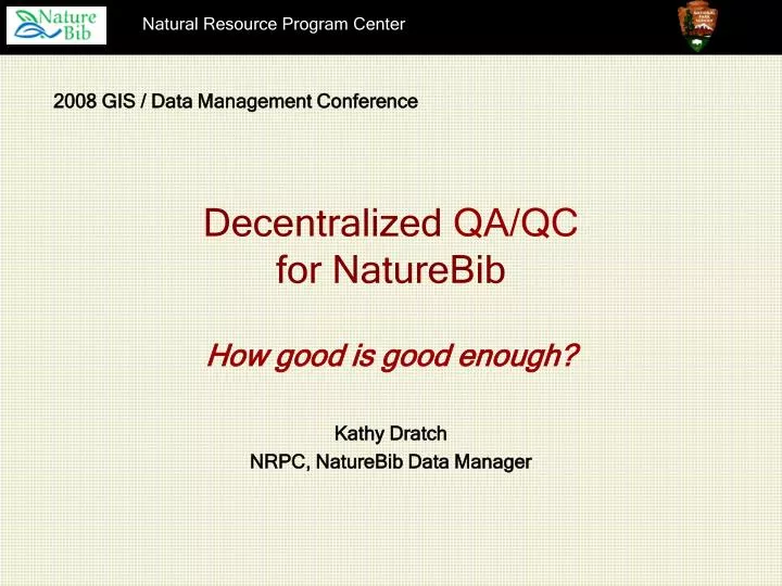 decentralized qa qc for naturebib