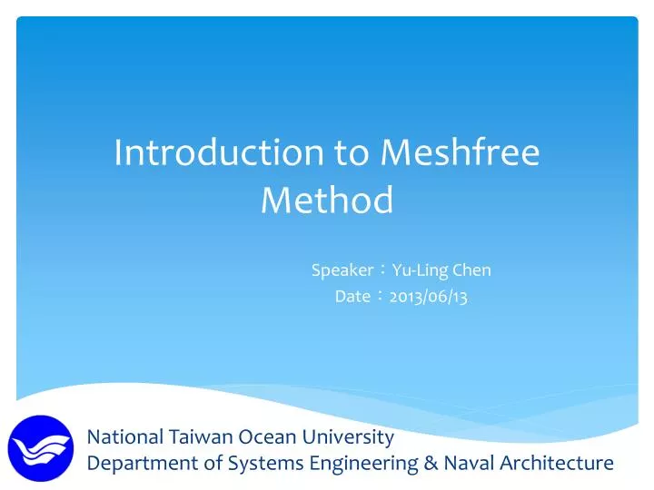 introduction to meshfree method