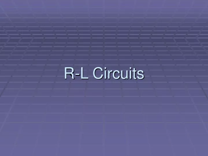 r l circuits