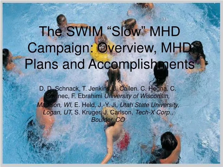 the swim slow mhd campaign overview mhd plans and accomplishments