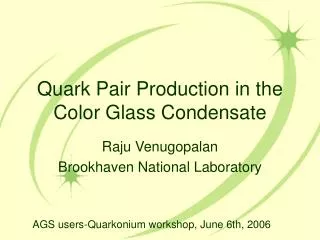 Quark Pair Production in the Color Glass Condensate