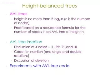 Height-balanced trees