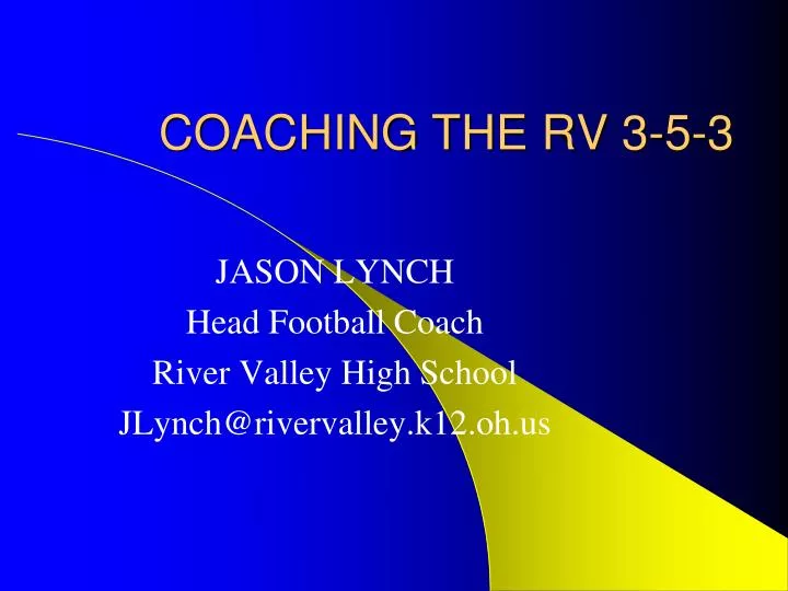 coaching the rv 3 5 3