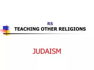 RS TEACHING OTHER RELIGIONS
