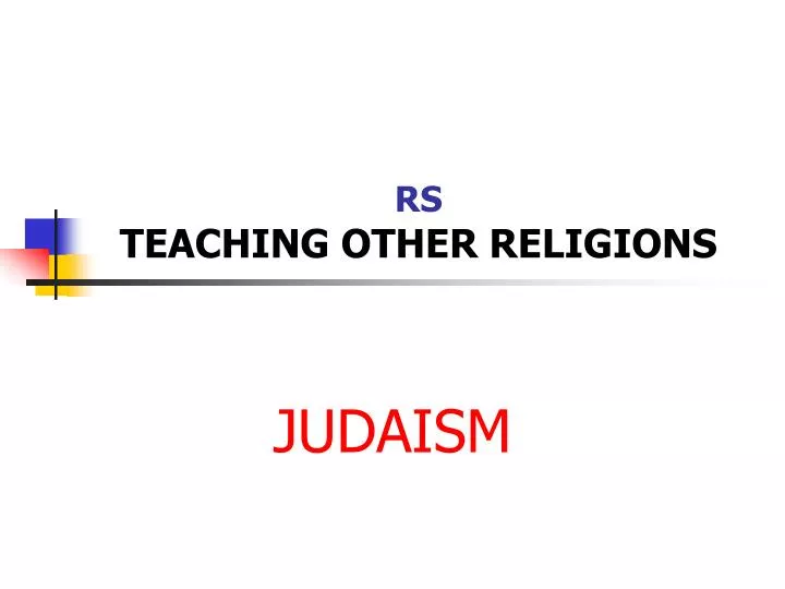 rs teaching other religions