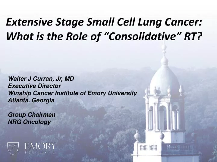 extensive stage small cell lung cancer what is the role of consolidative rt