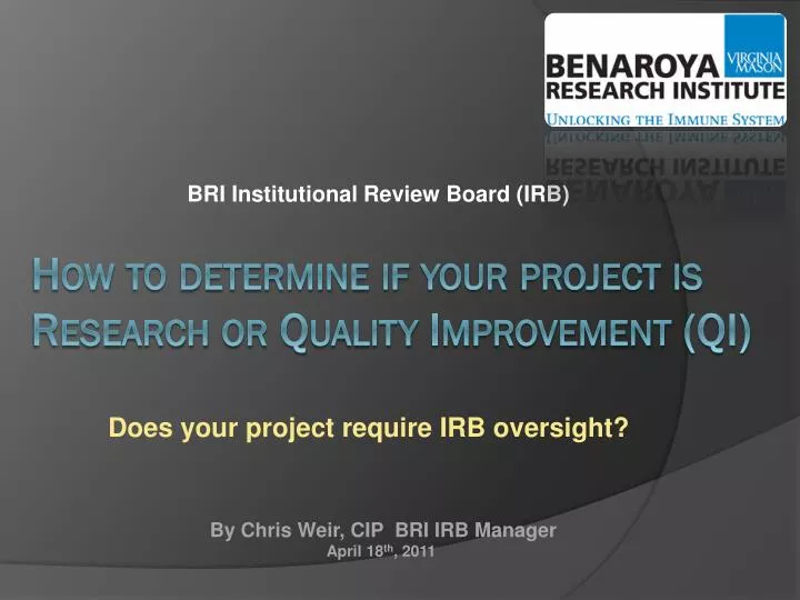 bri institutional review board irb