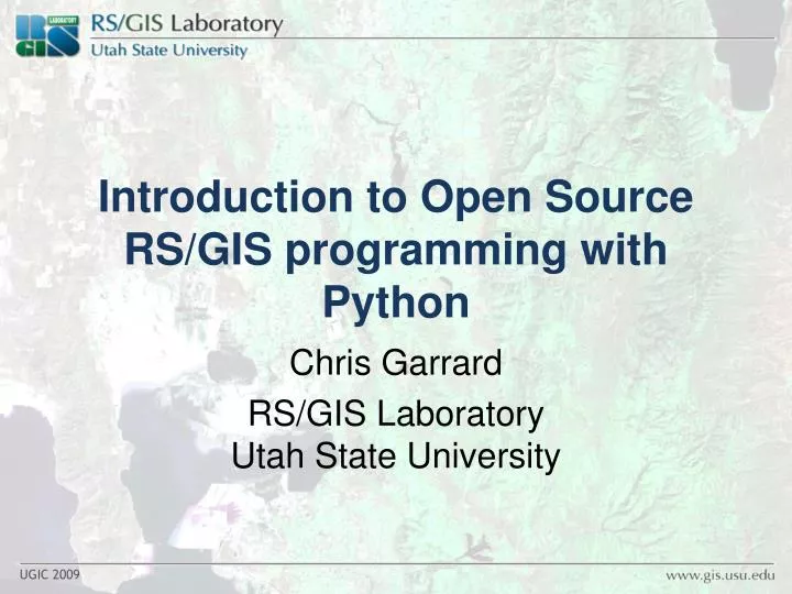 introduction to open source rs gis programming with python