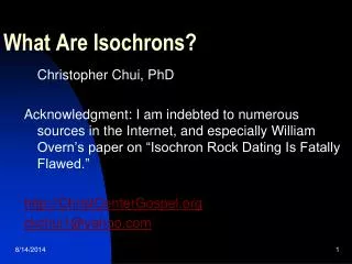 What Are Isochrons?