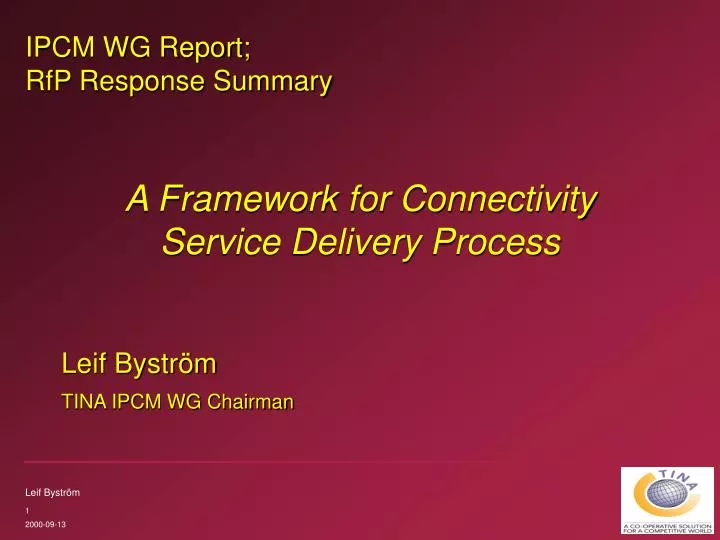 ipcm wg report rfp response summary