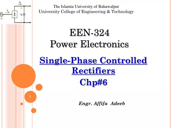 single phase controlled rectifiers chp 6
