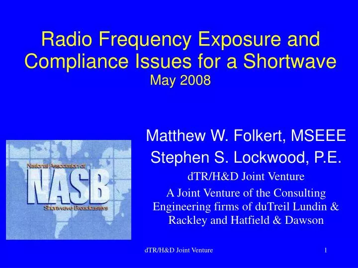 radio frequency exposure and compliance issues for a shortwave may 2008