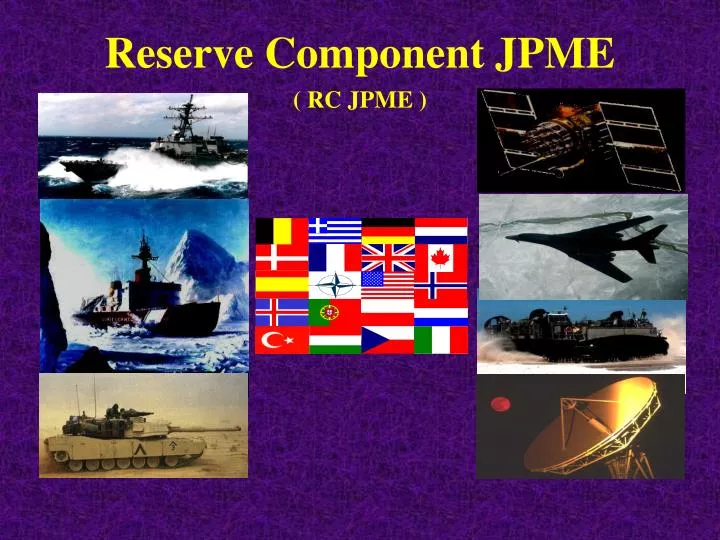 reserve component jpme rc jpme