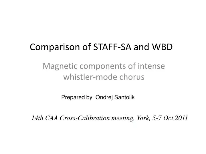 comparison of staff sa and wbd