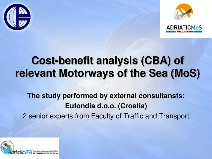 cost benefit analysis cba of relevant motorways of the sea mos