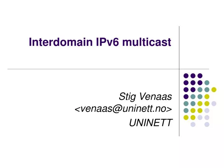 interdomain ipv6 multicast