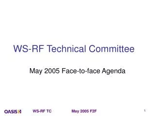 WS-RF Technical Committee