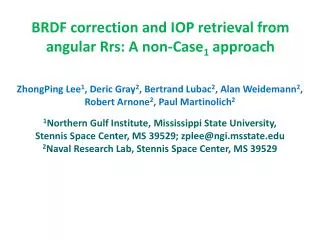 BRDF correction and IOP retrieval from angular Rrs: A non-Case 1 approach
