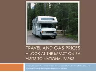 Travel and gas prices a look at the impact on rv visits to national parks