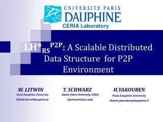 LH* RS P2P : A Scalable Distributed Data Structure for P2P Environment