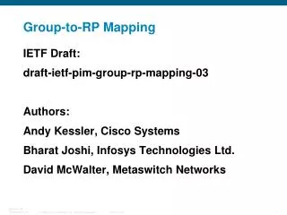 Group-to-RP Mapping